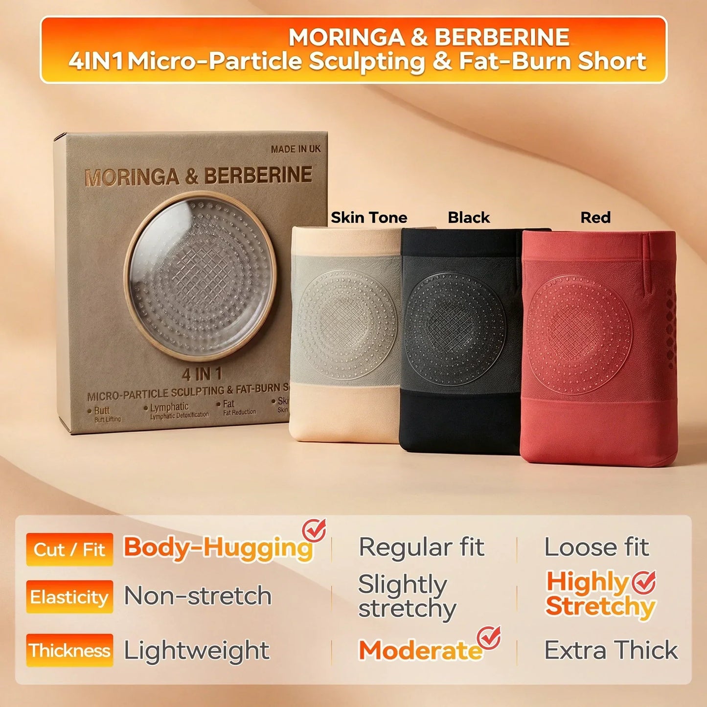 🏆 Ends Today: 50% Off! 💦🍕 KLENIMORE™ Moringa & Berberine 4-in-1 Micro-Particle Shaping Shorts 🎖️