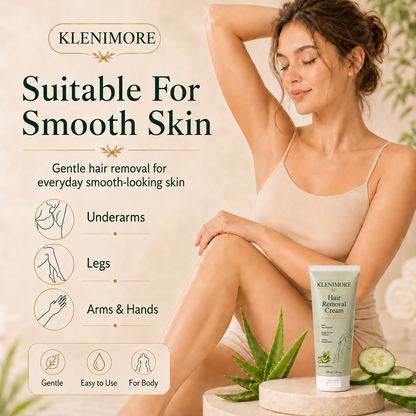 KLENIMORE | Painless Depilatory Cream – No Razor Bumps, No Harsh Odor