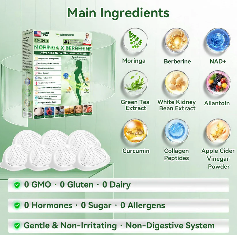 𝐎𝐟𝐟𝐢𝐜𝐢𝐚𝐥 𝐔𝐒 𝐒𝐭𝐨𝐫𝐞 🇺🇸 | 🧑‍⚕️🩺kleanam Moringa · Berberine × NAD+ 𝟏𝟎-𝐢𝐧-𝟏 𝐀𝐝𝐯𝐚𝐧𝐜𝐞𝐝 𝐍𝐚𝐧𝐨 𝐌𝐢𝐜𝐫𝐨𝐧𝐞𝐞𝐝𝐥𝐞 𝐏𝐚𝐭𝐜𝐡 — 𝐎𝐧𝐜𝐞 𝐃𝐚𝐢𝐥𝐲, 𝐕𝐢𝐬𝐢𝐛𝐥𝐞 𝐑𝐞𝐬𝐮𝐥𝐭𝐬 𝐢𝐧 𝟕 𝐃𝐚𝐲𝐬